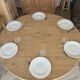 Solid oak farmhouse table with extensions