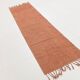 Tapis de couloir vintage orange brun terracotta, 75 x 279 cm