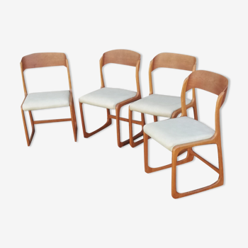 Set of 4 Baumann sleigh chairs