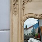Antique mirror 180 cm – Louis XVI style – Wooden floral sculptures