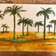 Tableau signé paysage Egypte « Lever de soleil sur le Nil »