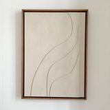 Tableau relief beige