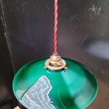 Green opaline pendant light