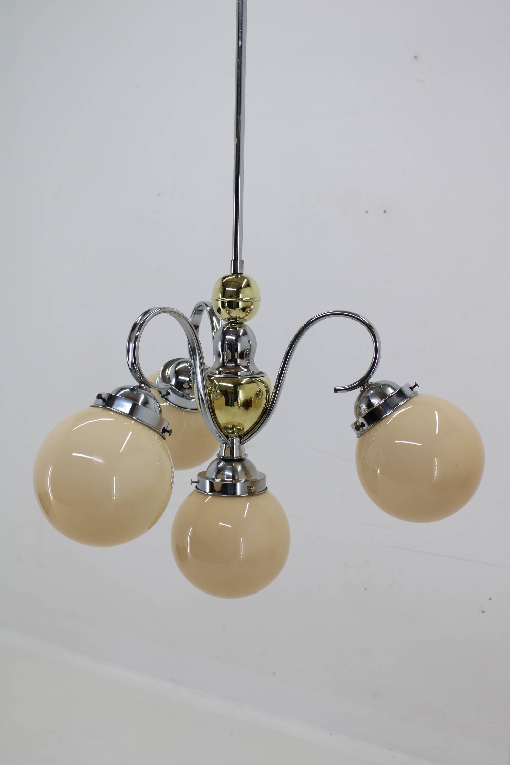 Art Deco Chandelier, 1930s, Restored