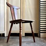 Brutalist chair in dark wood