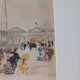Lithograph of Paris, by Urbain Huchet