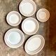 9 flat plates San Marciano Ceramiche in enamelled Italian earthenware