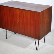 Buffet d'Erich Stratmann, teck, pieds en épingle à cheveux, armoire, années 1960
