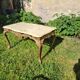 Louis XV coffee table in white Carrara marble with a gilded bronze base.
