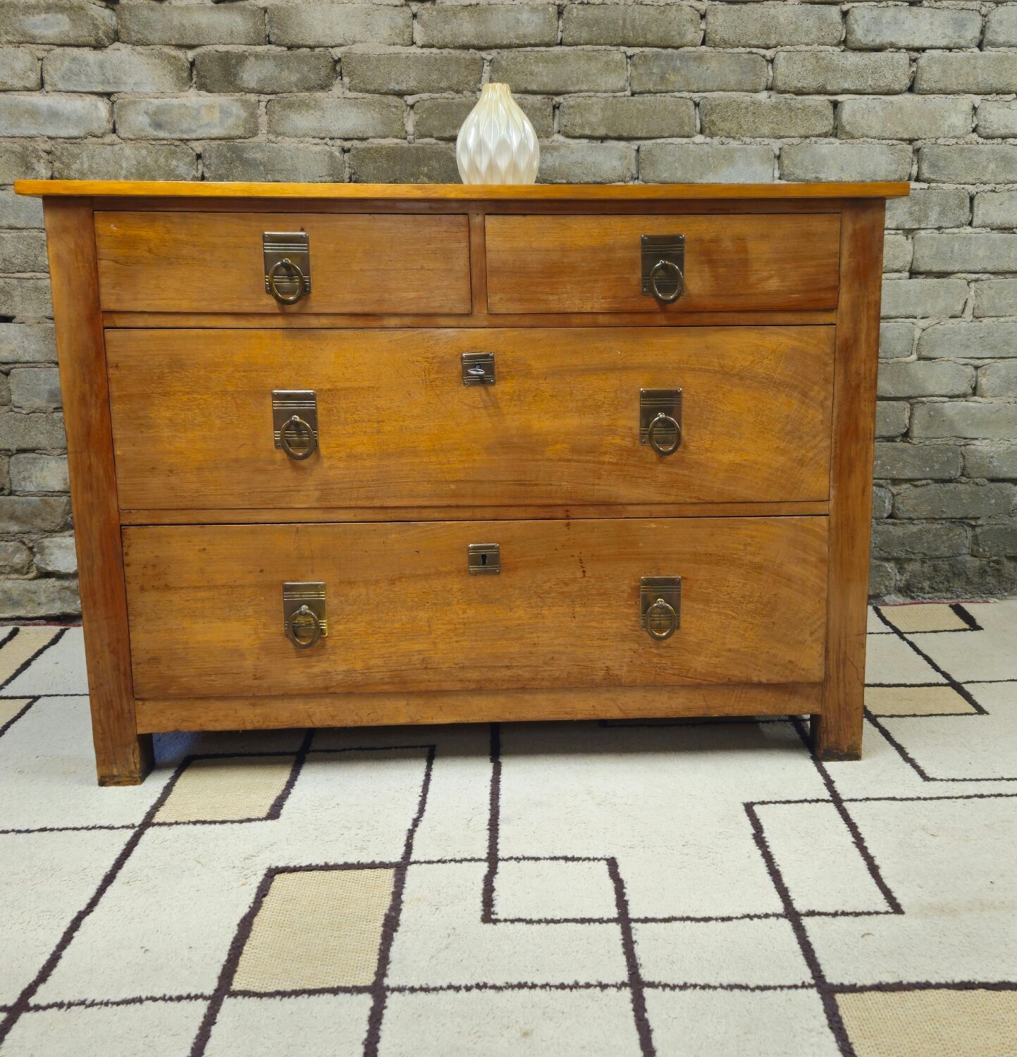 Solid walnut chest of drawers from the 1960s.