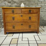 Solid walnut chest of drawers from the 1960s.