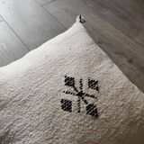 Coussin marocain blanc en coton