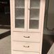 Showcase cabinet two doors, 3 drawers patina old pink