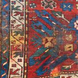 Tapis ancien caucasien kazak aigle 143x257 cm