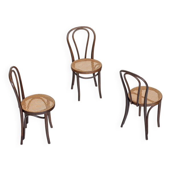 Ensemble de trois chaises « Chaplin » par Thonet