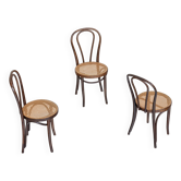 Ensemble de trois chaises « Chaplin » par Thonet