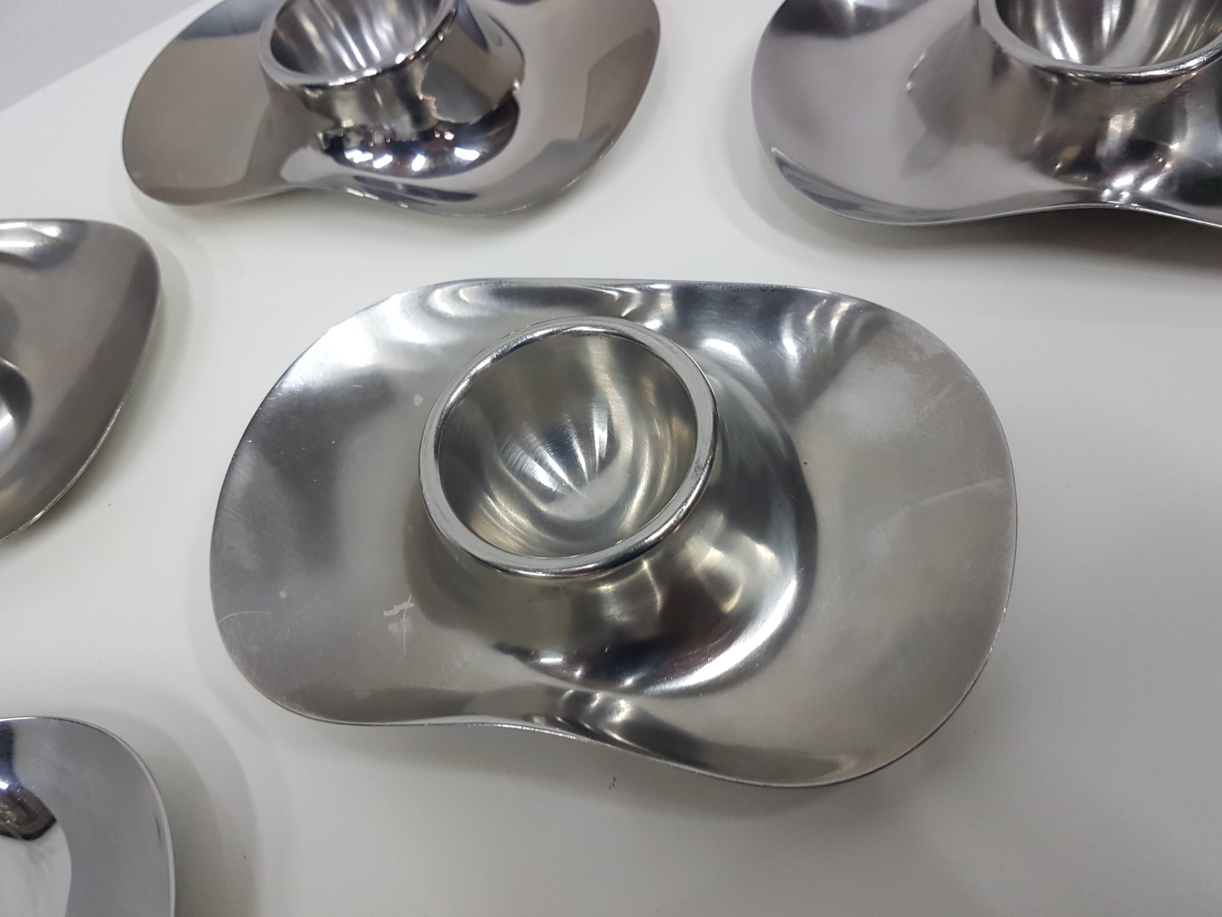 Egg stands, Wilhelm Wagenfeld, Germany, 1960s.