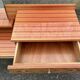 Vintage dressing table, marquetry, 50s / 60s