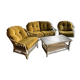 Salon rotin et velours