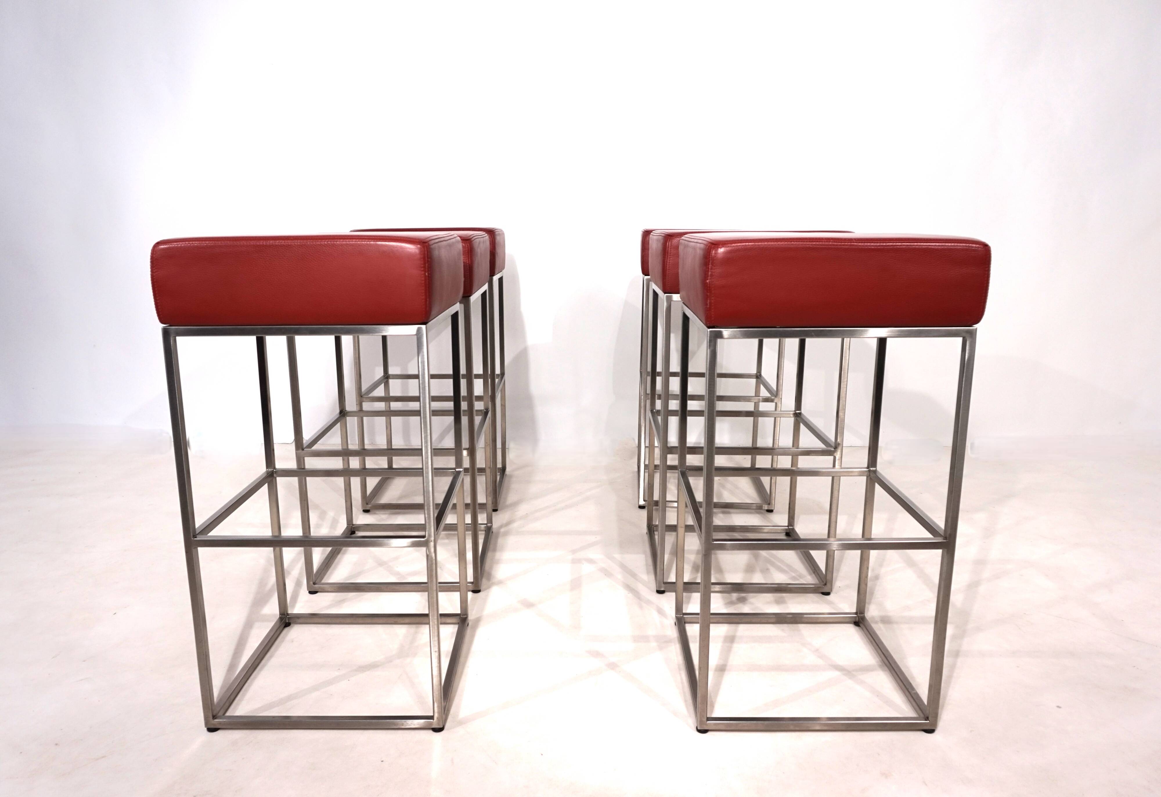 Ensemble de 6 tabourets de bar De Sede DS 218/55 par Paolo Piva, 2000