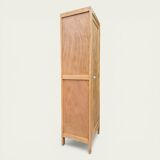 Parisian bonnetière wardrobe in raw wood, 1950.