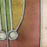 Double Art Deco stained glass partition doors from the 20th century