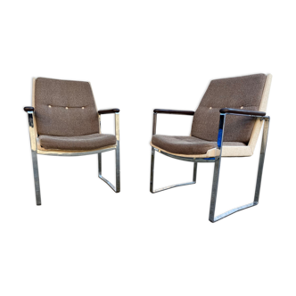 Paire de fauteuils vintage 1970
