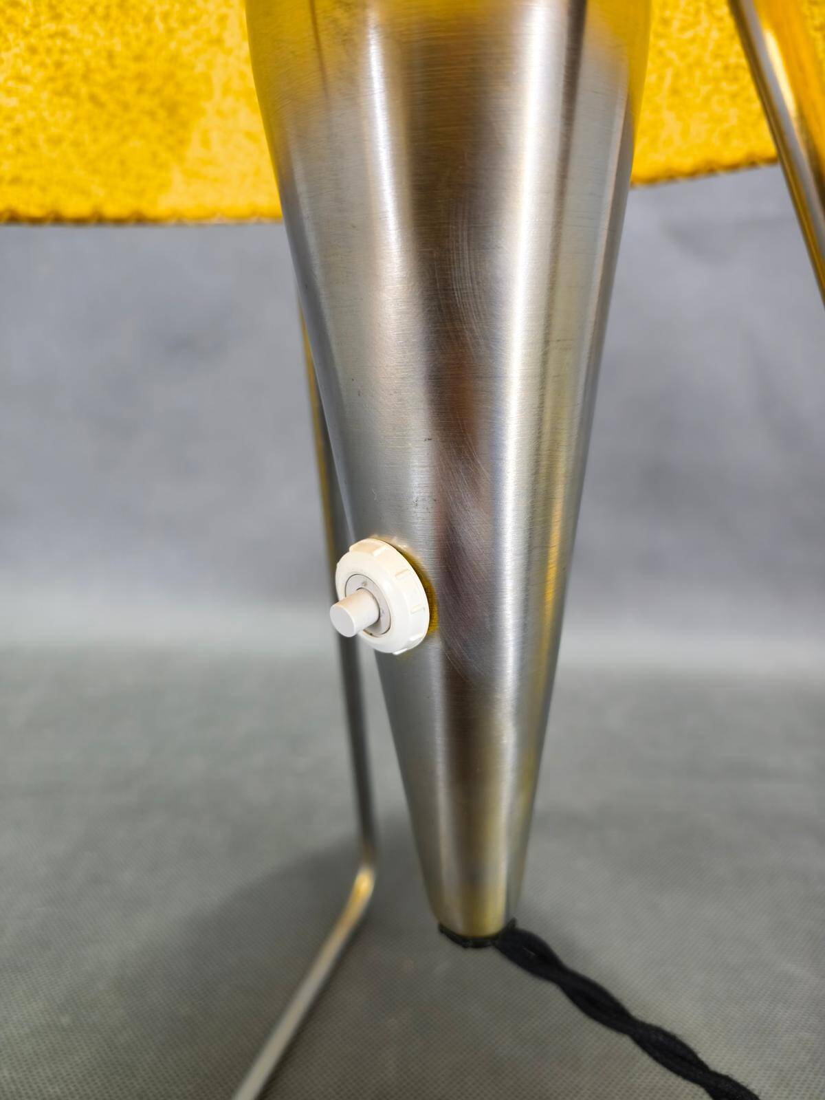 Helena Frantová Table Lamp, Chrome and Paper Shade, Czechoslovakia 1960s