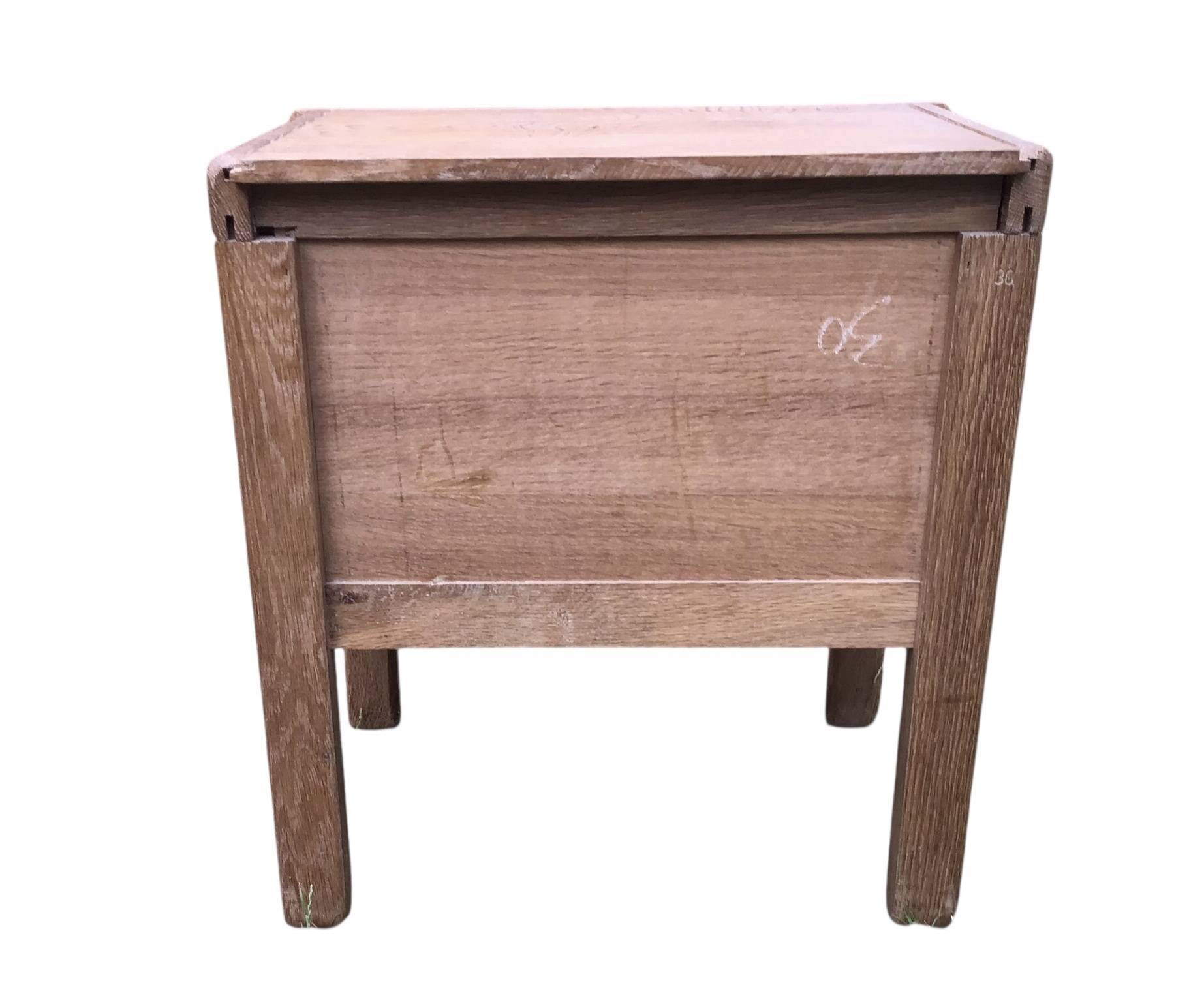 Pair of solid oak bedside tables circa 70-80