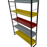 Tomado shelving unit in metal and several colours - 1960s dutch design