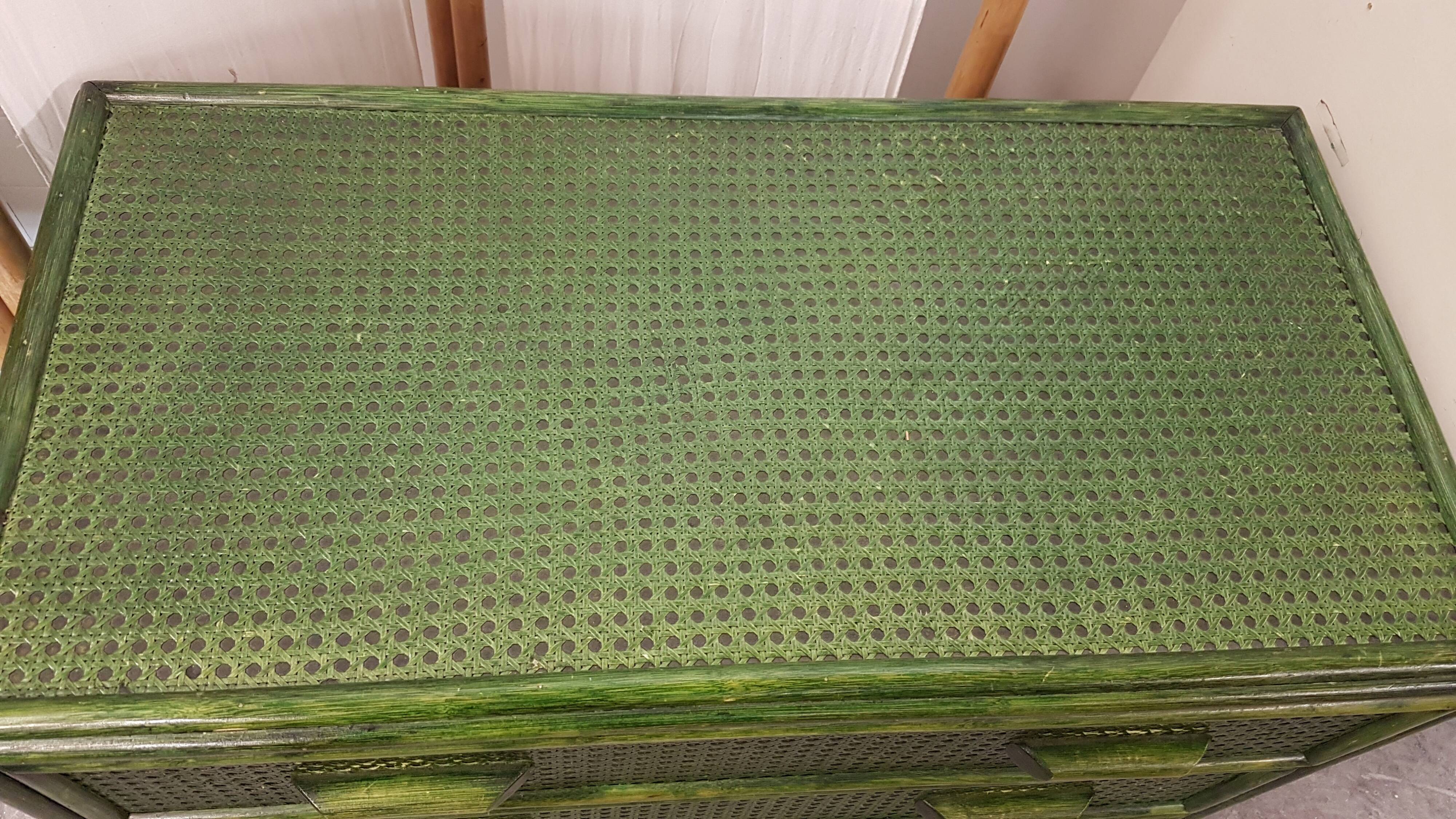 Chest of drawers vintage rattan