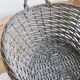 Grand panier vintage en osier tressé à doubles anses