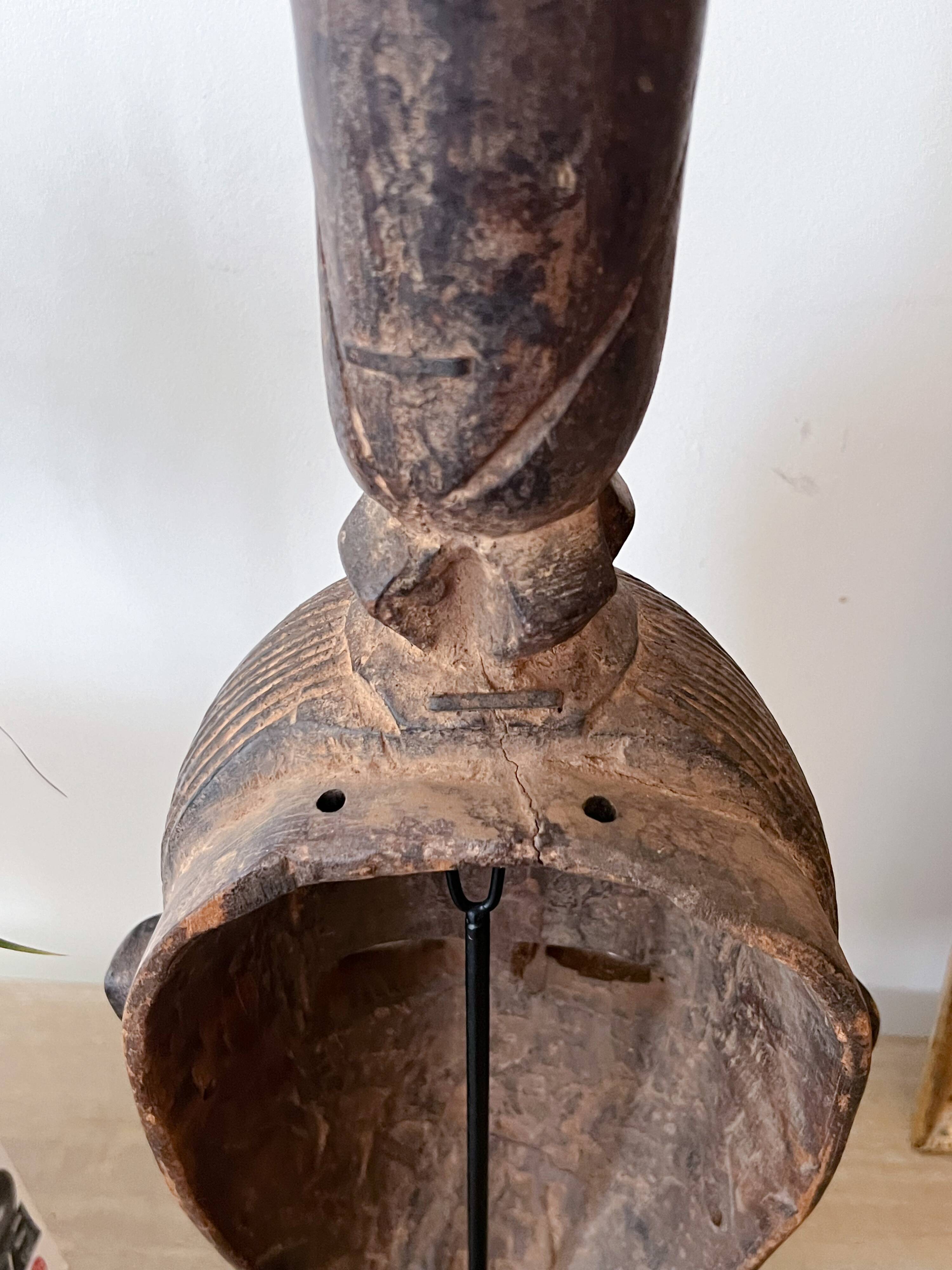 Wooden Yaouré mask (Ivory Coast)