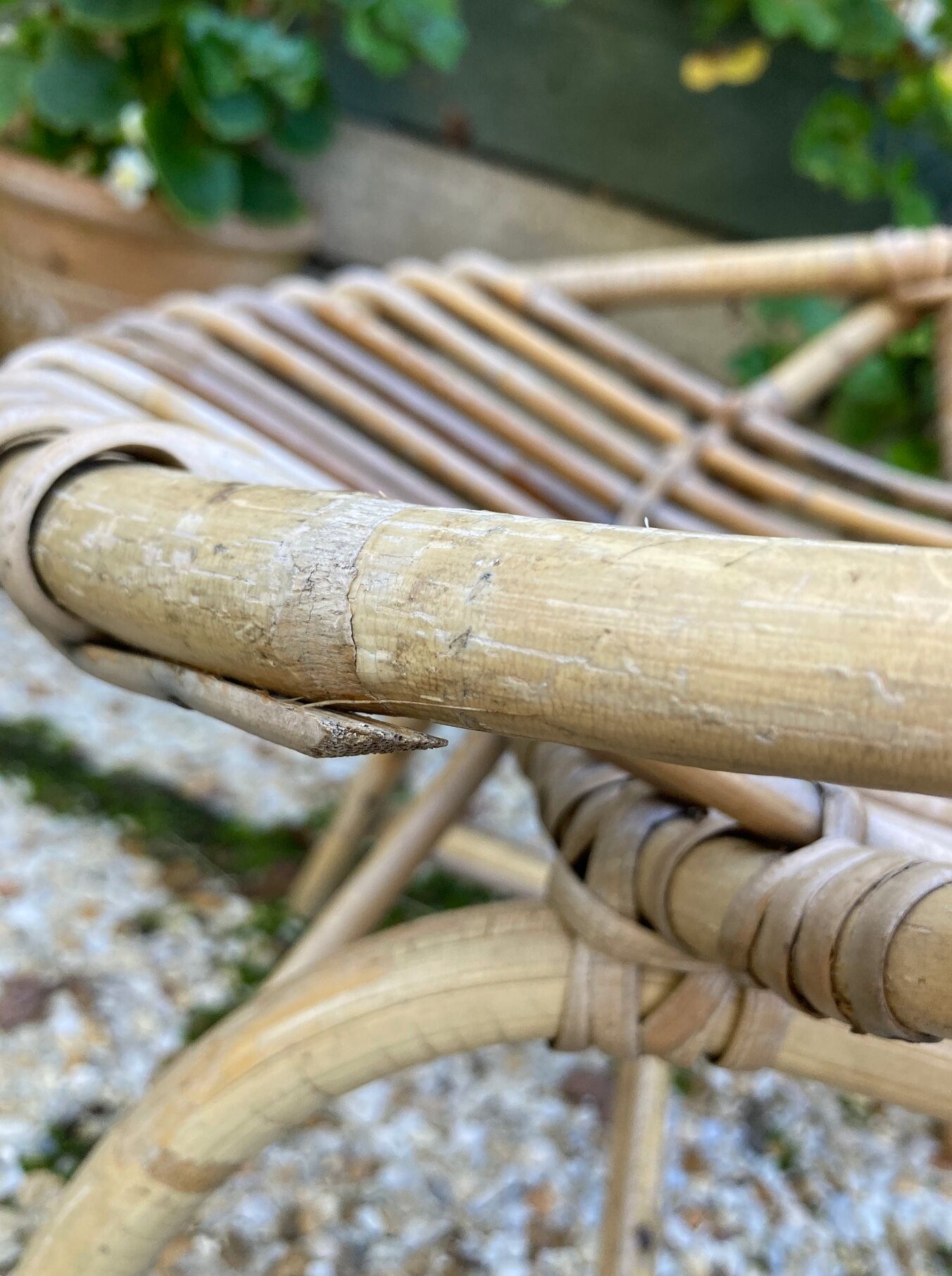 Rattan armchair for vintage children