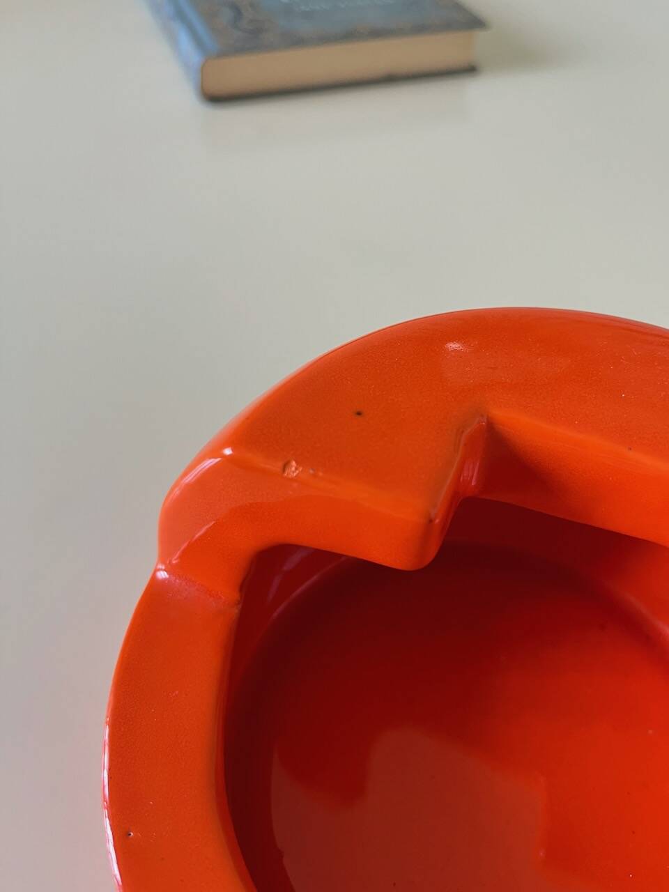 Vintage orange ashtray