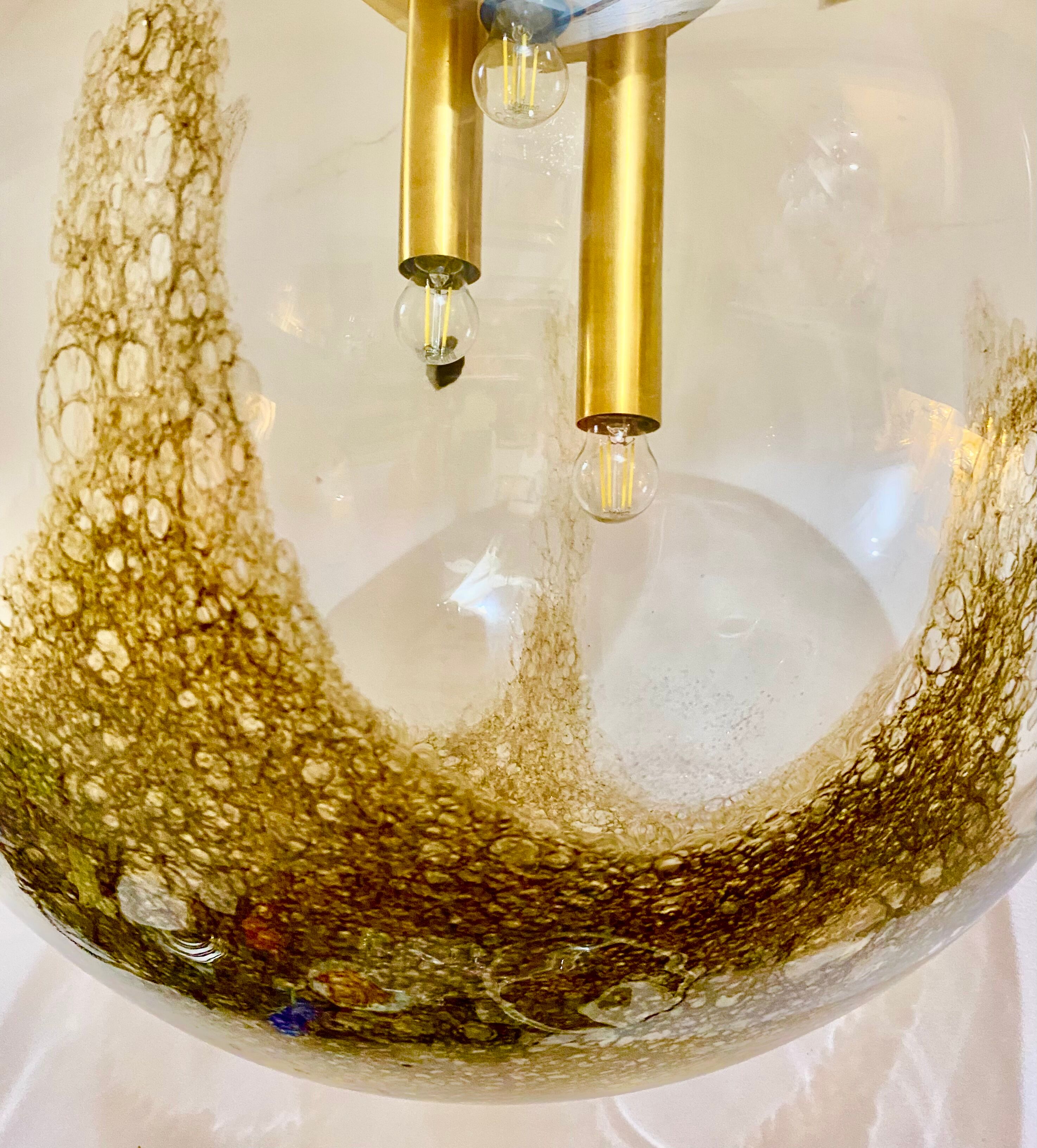 Angelo Brotto globe murano gold finish