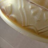 Suspension en verre ambrée ancienne