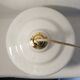 Round suspension in white opaline with serrated edges electrified