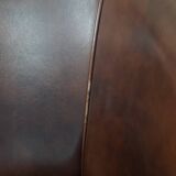 Cow leather club chair in English style