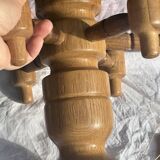 Vintage Scandinavian Candle Holder in Natural Wood, 60s Design - 7 Candles