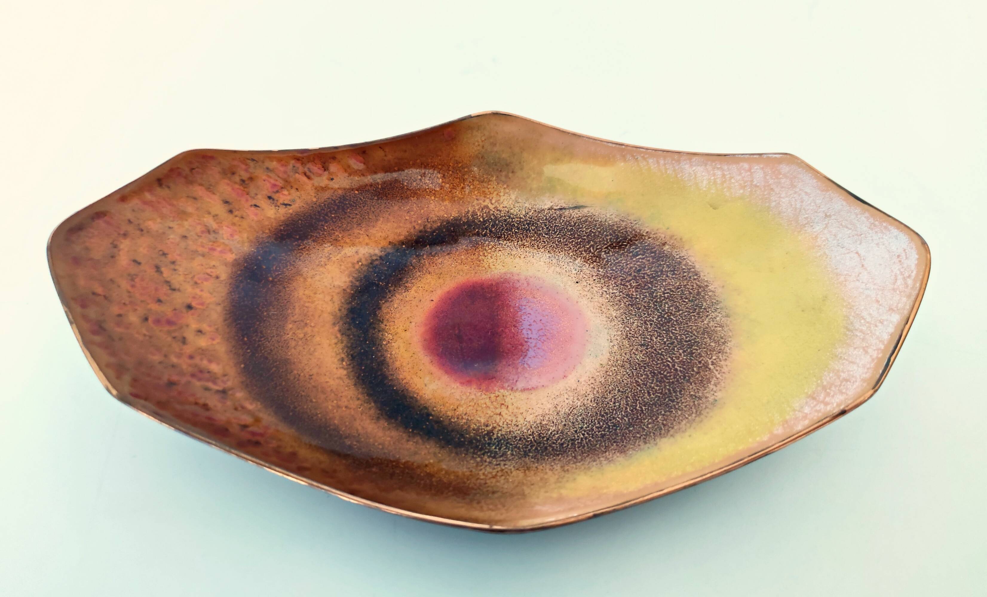 Enameled Copper Vide-Poche / Decorative Bowl Ascribable to Paolo De Poli