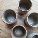 Set of 6 stoneware egg cups