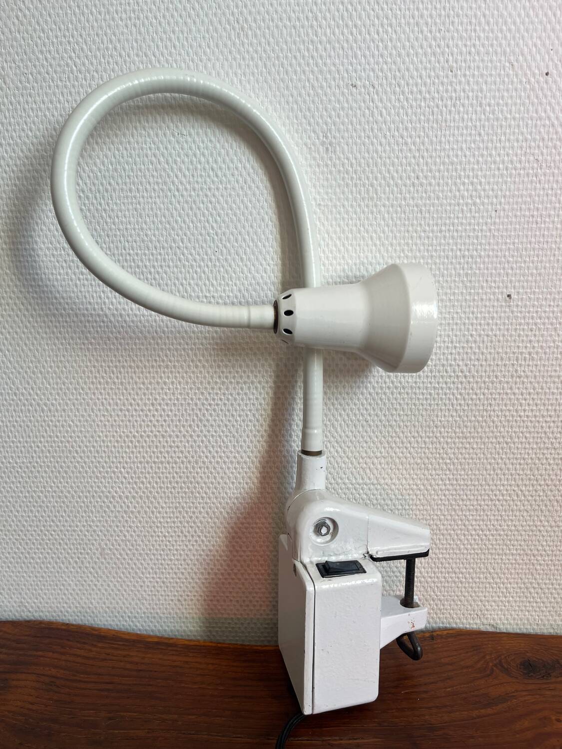 1950s tilting cast iron workshop lamp
