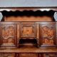 important Bressan two-body sideboard in walnut and burl circa 1880