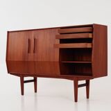 Teak highboard, Danish design, 1970s, production: Denmark