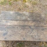 Rustic solid oak coffee table farmhouse initials J C