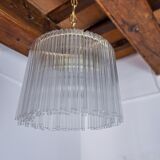 Venini pendant lamp, murano tubular glass, Italy, 1970