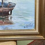 Huile sur toile signée FRAVAL LE DEMAZEL - Bord de Mer - Paimpol