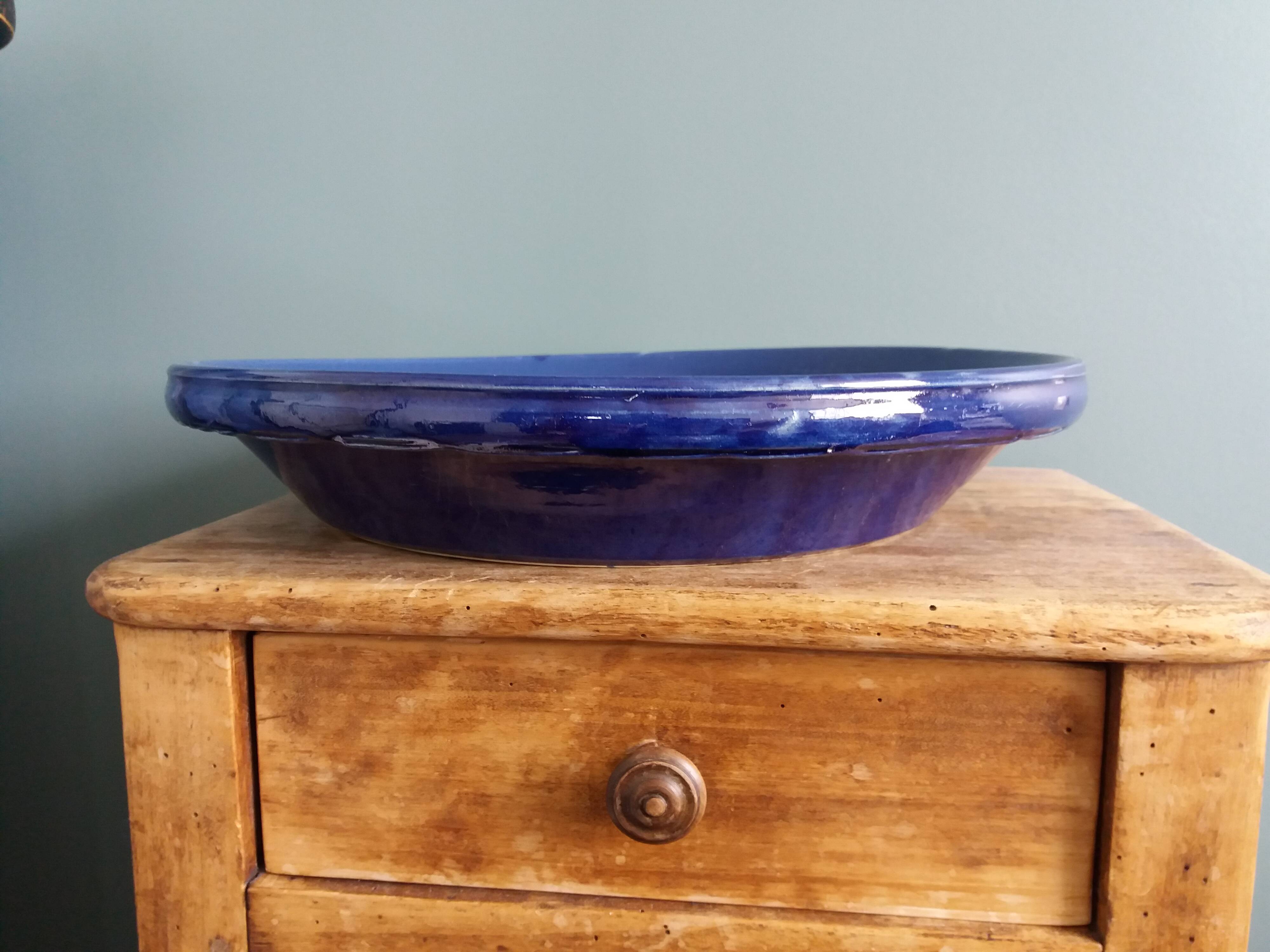 Plat saladier céramique artisanale 34 cm