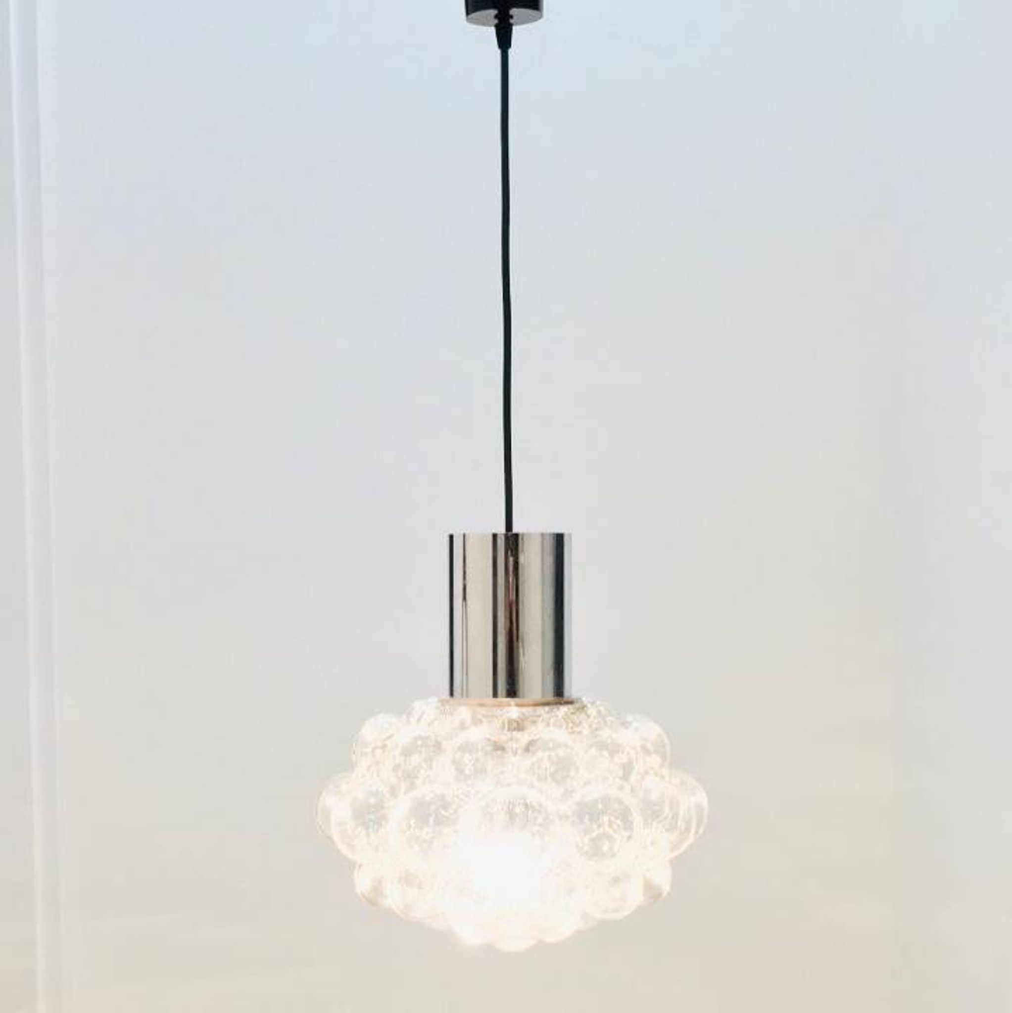 Grand plafonnier en verre bulle des années 60 - H. Tynell pour Limburg.